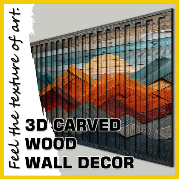 3D Carved Wood Wall Decor