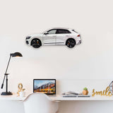 2018 Audi Q8 (2) Metal Car Wall Art, Color 2D Diecast Car Decor, Silhouette Metal Wall Art, Gift For Car Lovers, Detailed Color Metal Car