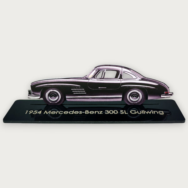 1954 Mercedes-Benz 300 SL Gullwing (1) Metal Car Wall Art, Color 2D Diecast Car Decor, Silhouette Metal Wall Art, Gift For Car Lovers, Detailed Color Metal Car