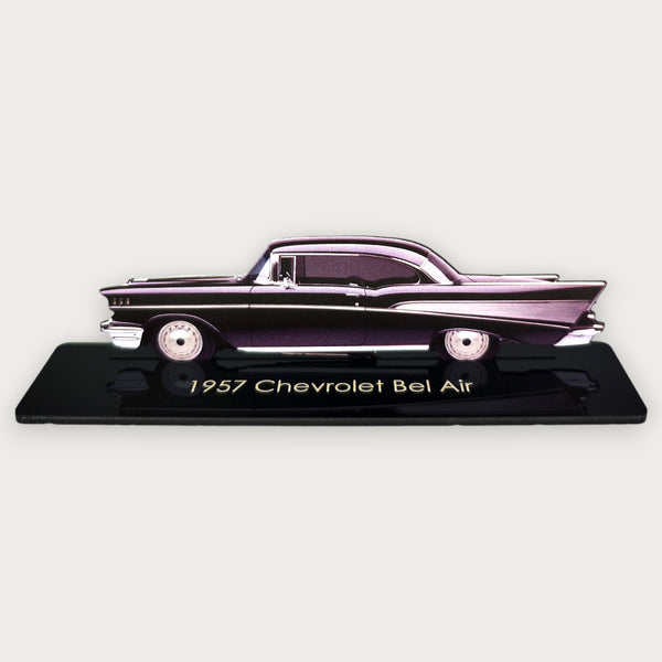 1957 Chevrolet Bel Air (1) Metal Car Wall Art, Color 2D Diecast Car Decor, Silhouette Metal Wall Art, Gift For Car Lovers, Detailed Color Metal Car