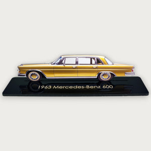 1963 Mercedes-Benz 600 (2) Metal Car Wall Art, Color 2D Diecast Car Decor, Silhouette Metal Wall Art, Gift For Car Lovers, Detailed Color Metal Car