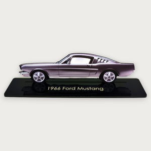 1966 Ford Mustang (1) Metal Car Wall Art, Color 2D Diecast Car Decor, Silhouette Metal Wall Art, Gift For Car Lovers, Detailed Color Metal Car