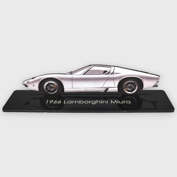 1966 Lamborghini Miura (2) Metal Car Wall Art, Color 2D Diecast Car Decor, Silhouette Metal Wall Art, Gift For Car Lovers, Detailed Color Metal Car