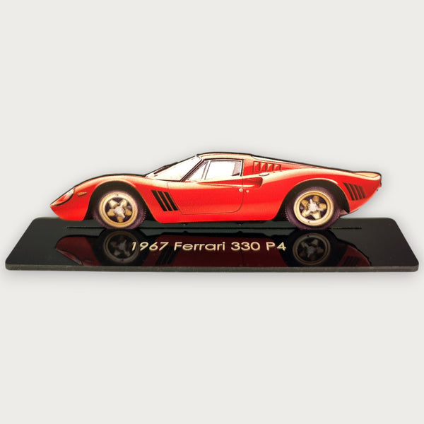 1967 Ferrari 330 P4 (2) Metal Car Wall Art, Color 2D Diecast Car Decor, Silhouette Metal Wall Art, Gift For Car Lovers, Detailed Color Metal Car