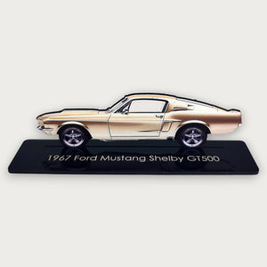 1967 Ford Mustang Shelby GT500 (2) Metal Car Wall Art, Color 2D Diecast Car Decor, Silhouette Metal Wall Art, Gift For Car Lovers, Detailed Color Metal Car