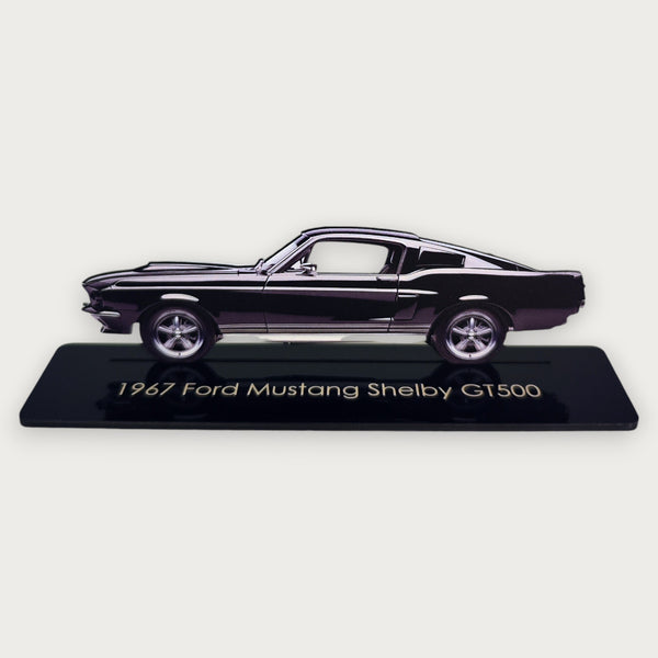 1967 Ford Mustang Shelby GT500 (1) Metal Car Wall Art, Color 2D Diecast Car Decor, Silhouette Metal Wall Art, Gift For Car Lovers, Detailed Color Metal Car