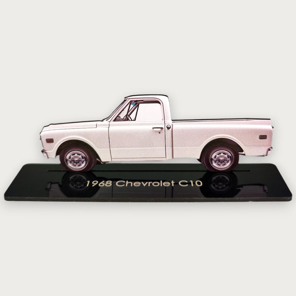 1968 Chevrolet C10 (2) Metal Car Wall Art, Color 2D Diecast Car Decor, Silhouette Metal Wall Art, Gift For Car Lovers, Detailed Color Metal Car