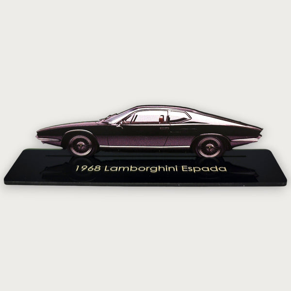 1968 Lamborghini Espada (1) Metal Car Wall Art, Color 2D Diecast Car Decor, Silhouette Metal Wall Art, Gift For Car Lovers, Detailed Color Metal Car