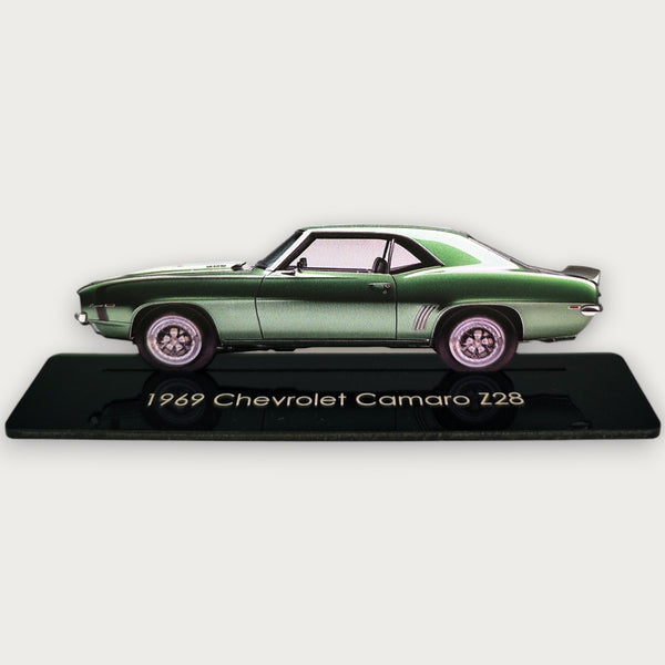 1969 Chevrolet Camaro Z28 (2) Metal Car Wall Art, Color 2D Diecast Car Decor, Silhouette Metal Wall Art, Gift For Car Lovers, Detailed Color Metal Car