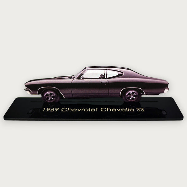 1969 Chevrolet Chevelle SS (1) Metal Car Wall Art, Color 2D Diecast Car Decor, Silhouette Metal Wall Art, Gift For Car Lovers, Detailed Color Metal Car