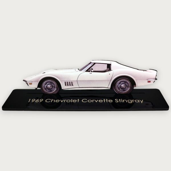 1969 Chevrolet Corvette Stingray (2) Metal Car Wall Art, Color 2D Diecast Car Decor, Silhouette Metal Wall Art, Gift For Car Lovers, Detailed Color Metal Car