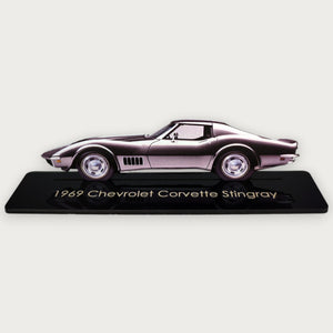 1969 Chevrolet Corvette Stingray (1) Metal Car Wall Art, Color 2D Diecast Car Decor, Silhouette Metal Wall Art, Gift For Car Lovers, Detailed Color Metal Car