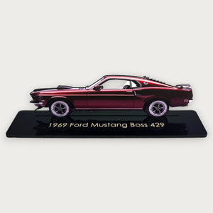 1969 Ford Mustang Boss 429 (2) Metal Car Wall Art, Color 2D Diecast Car Decor, Silhouette Metal Wall Art, Gift For Car Lovers, Detailed Color Metal Car