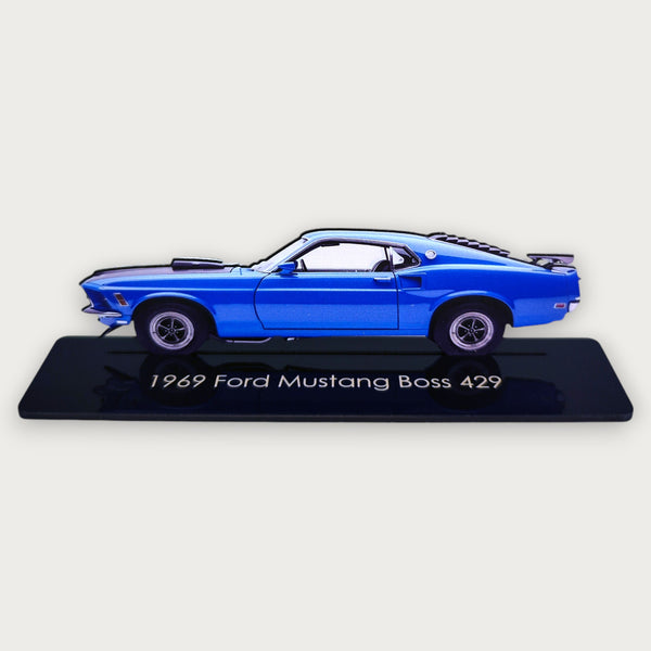 1969 Ford Mustang Boss 429 (1) Metal Car Wall Art, Color 2D Diecast Car Decor, Silhouette Metal Wall Art, Gift For Car Lovers, Detailed Color Metal Car