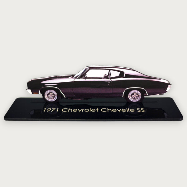 1971 Chevrolet Chevelle SS (1) Metal Car Wall Art, Color 2D Diecast Car Decor, Silhouette Metal Wall Art, Gift For Car Lovers, Detailed Color Metal Car