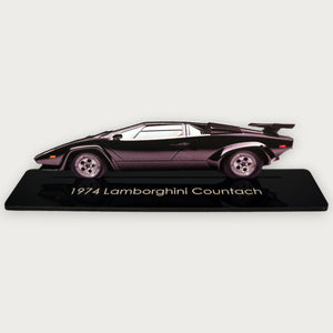 1974 Lamborghini Countach (1) Metal Car Wall Art, Color 2D Diecast Car Decor, Silhouette Metal Wall Art, Gift For Car Lovers, Detailed Color Metal Car