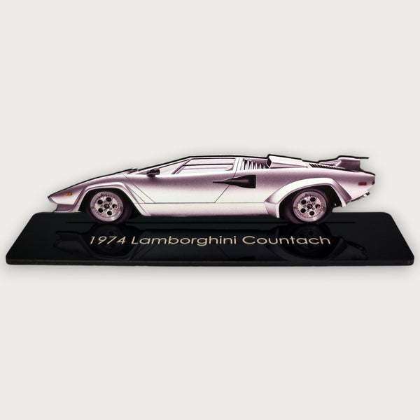 1974 Lamborghini Countach (2) Metal Car Wall Art, Color 2D Diecast Car Decor, Silhouette Metal Wall Art, Gift For Car Lovers, Detailed Color Metal Car