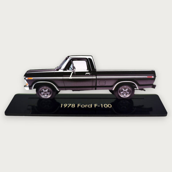 1978 Ford F-100 (1) Metal Car Wall Art, Color 2D Diecast Car Decor, Silhouette Metal Wall Art, Gift For Car Lovers, Detailed Color Metal Car