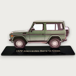 1979 Mercedes-Benz G-Class (2) Metal Car Wall Art, Color 2D Diecast Car Decor, Silhouette Metal Wall Art, Gift For Car Lovers, Detailed Color Metal Car