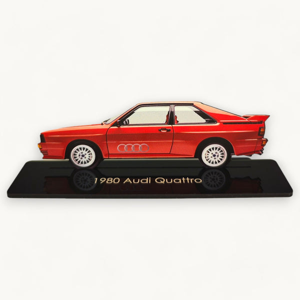 1980 Audi Quattro (1) Metal Car Wall Art, Color 2D Diecast Car Decor, Silhouette Metal Wall Art, Gift For Car Lovers, Detailed Color Metal Car