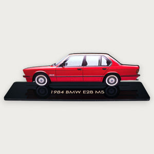 1984 BMW E28 M5 (2) Metal Car Wall Art, Color 2D Diecast Car Decor, Silhouette Metal Wall Art, Gift For Car Lovers, Detailed Color Metal Car