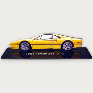 1984 Ferrari 288 GTO (2) Metal Car Wall Art, Color 2D Diecast Car Decor, Silhouette Metal Wall Art, Gift For Car Lovers, Detailed Color Metal Car