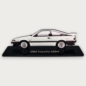 1984 Toyota AE86 (2) Metal Car Wall Art, Color 2D Diecast Car Decor, Silhouette Metal Wall Art, Gift For Car Lovers, Detailed Color Metal Car