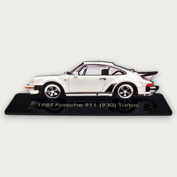 1985 Porsche 911 (930) Turbo (2) Metal Car Wall Art, Color 2D Diecast Car Decor, Silhouette Metal Wall Art, Gift For Car Lovers, Detailed Color Metal Car