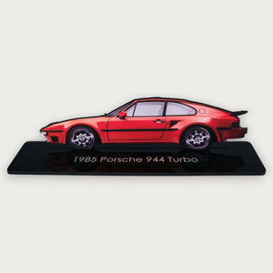 1985 Porsche 944 Turbo (1) Metal Car Wall Art, Color 2D Diecast Car Decor, Silhouette Metal Wall Art, Gift For Car Lovers, Detailed Color Metal Car