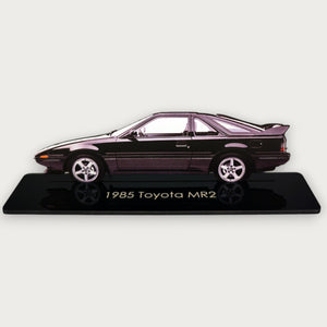 1985 Toyota MR2 (1) Metal Car Wall Art, Color 2D Diecast Car Decor, Silhouette Metal Wall Art, Gift For Car Lovers, Detailed Color Metal Car