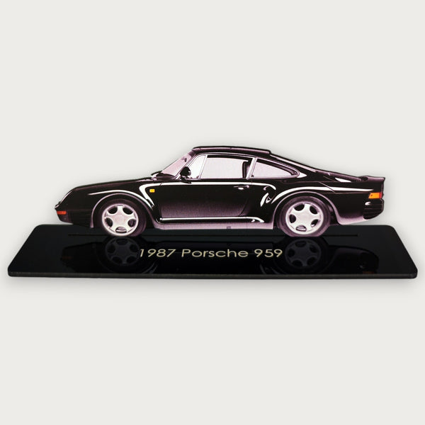 1987 Porsche 959 (1) Metal Car Wall Art, Color 2D Diecast Car Decor, Silhouette Metal Wall Art, Gift For Car Lovers, Detailed Color Metal Car