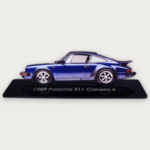 1989 Porsche 911 Carrera 4 (1) Metal Car Wall Art, Color 2D Diecast Car Decor, Silhouette Metal Wall Art, Gift For Car Lovers, Detailed Color Metal Car