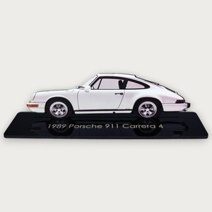 1989 Porsche 911 Carrera 4 (2) Metal Car Wall Art, Color 2D Diecast Car Decor, Silhouette Metal Wall Art, Gift For Car Lovers, Detailed Color Metal Car