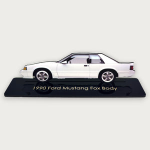 1990 Ford Mustang Fox Body (2) Metal Car Wall Art, Color 2D Diecast Car Decor, Silhouette Metal Wall Art, Gift For Car Lovers, Detailed Color Metal Car