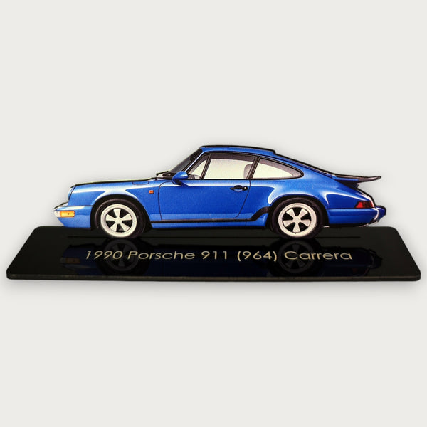 1990 Porsche 911 (964) Carrera (1) Metal Car Wall Art, Color 2D Diecast Car Decor, Silhouette Metal Wall Art, Gift For Car Lovers, Detailed Color Metal Car