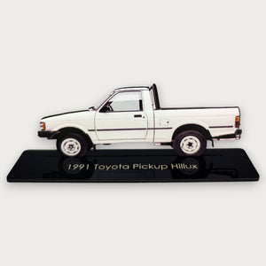 1991 Toyota Pickup Hillux (2) Metal Car Wall Art, Color 2D Diecast Car Decor, Silhouette Metal Wall Art, Gift For Car Lovers, Detailed Color Metal Car