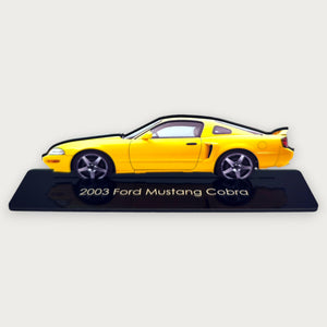 2003 Ford Mustang Cobra (2) Metal Car Wall Art, Color 2D Diecast Car Decor, Silhouette Metal Wall Art, Gift For Car Lovers, Detailed Color Metal Car