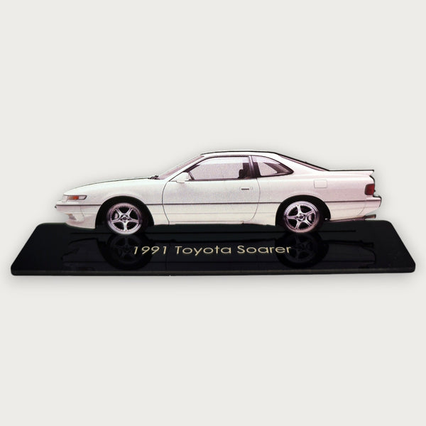 1991 Toyota Soarer (2) Metal Car Wall Art, Color 2D Diecast Car Decor, Silhouette Metal Wall Art, Gift For Car Lovers, Detailed Color Metal Car