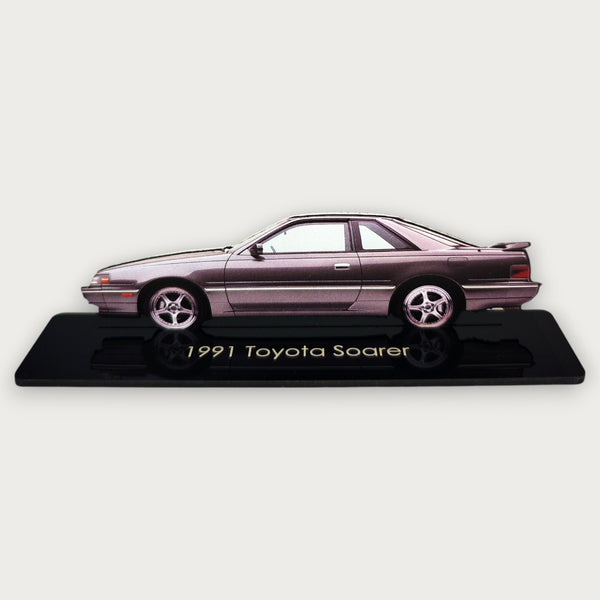 1991 Toyota Soarer (1) Metal Car Wall Art, Color 2D Diecast Car Decor, Silhouette Metal Wall Art, Gift For Car Lovers, Detailed Color Metal Car