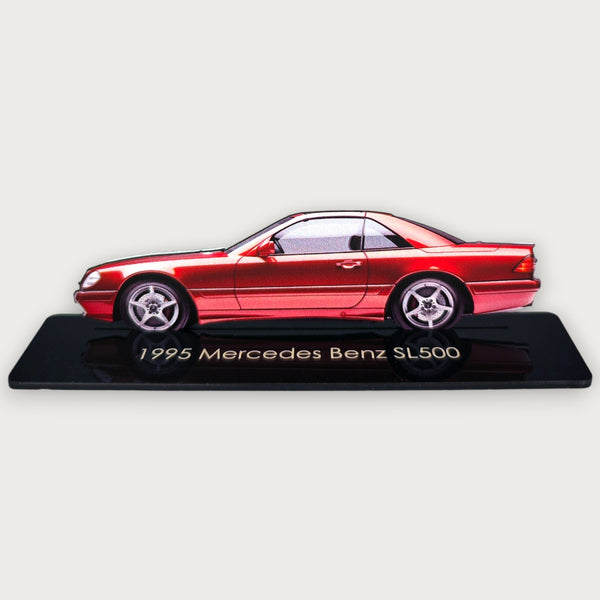 1995 Mercedes Benz SL500 (2) Metal Car Wall Art, Color 2D Diecast Car Decor, Silhouette Metal Wall Art, Gift For Car Lovers, Detailed Color Metal Car