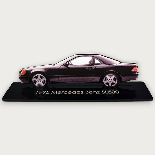 1995 Mercedes Benz SL500 (1) Metal Car Wall Art, Color 2D Diecast Car Decor, Silhouette Metal Wall Art, Gift For Car Lovers, Detailed Color Metal Car