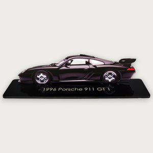 1996 Porsche 911 GT1 (1) Metal Car Wall Art, Color 2D Diecast Car Decor, Silhouette Metal Wall Art, Gift For Car Lovers, Detailed Color Metal Car