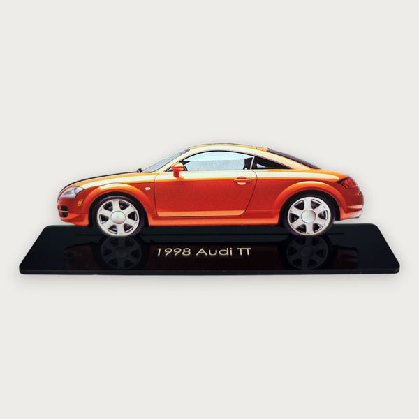 1998 Audi TT (2) Metal Car Wall Art, Color 2D Diecast Car Decor, Silhouette Metal Wall Art, Gift For Car Lovers, Detailed Color Metal Car