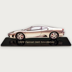 1999 Ferrari 360 Modena (2) Metal Car Wall Art, Color 2D Diecast Car Decor, Silhouette Metal Wall Art, Gift For Car Lovers, Detailed Color Metal Car