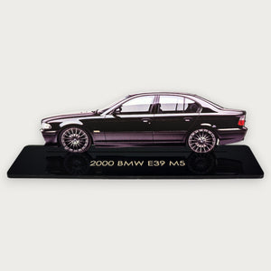 2000 BMW E39 M5 (1) Metal Car Wall Art, Color 2D Diecast Car Decor, Silhouette Metal Wall Art, Gift For Car Lovers, Detailed Color Metal Car