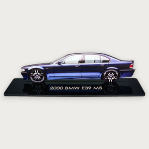 2000 BMW E39 M5 (2) Metal Car Wall Art, Color 2D Diecast Car Decor, Silhouette Metal Wall Art, Gift For Car Lovers, Detailed Color Metal Car