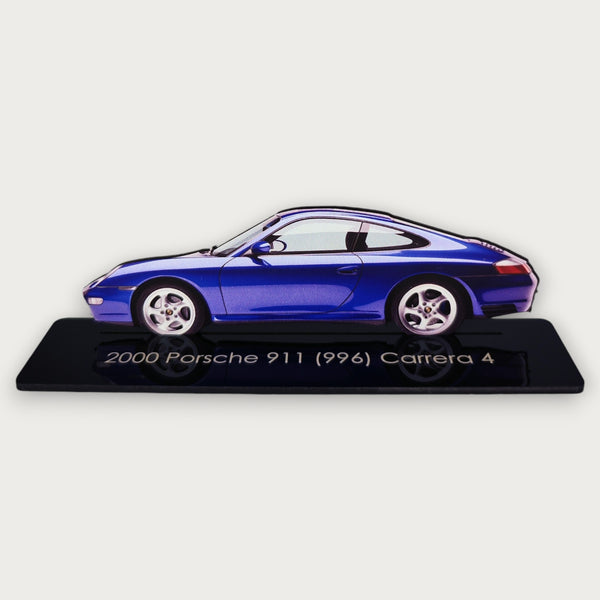 2000 Porsche 911 (996) Carrera 4 (1) Metal Car Wall Art, Color 2D Diecast Car Decor, Silhouette Metal Wall Art, Gift For Car Lovers, Detailed Color Metal Car