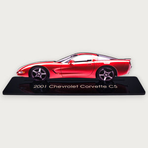 2001 Chevrolet Corvette C5 (2) Metal Car Wall Art, Color 2D Diecast Car Decor, Silhouette Metal Wall Art, Gift For Car Lovers, Detailed Color Metal Car