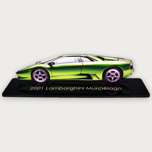 2001 Lamborghini Murciélago (1) Metal Car Wall Art, Color 2D Diecast Car Decor, Silhouette Metal Wall Art, Gift For Car Lovers, Detailed Color Metal Car