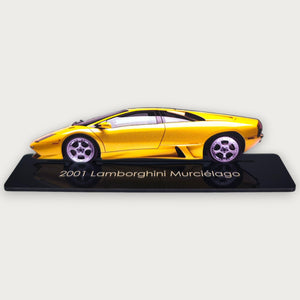 2001 Lamborghini Murciélago (2) Metal Car Wall Art, Color 2D Diecast Car Decor, Silhouette Metal Wall Art, Gift For Car Lovers, Detailed Color Metal Car